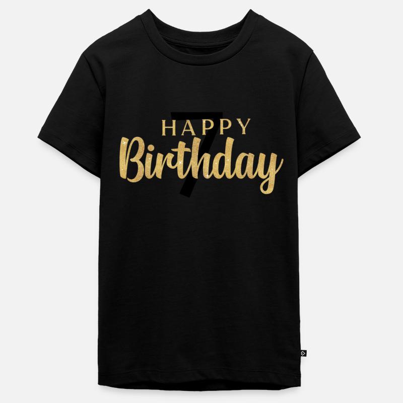 Joyeux anniversaire 7 - T-shirt Premium bio Ado - noir