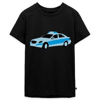 polizei - Teenager Premium Bio T-Shirt - Schwarz - Vorne - AI Model Teenager Male light (155cm)