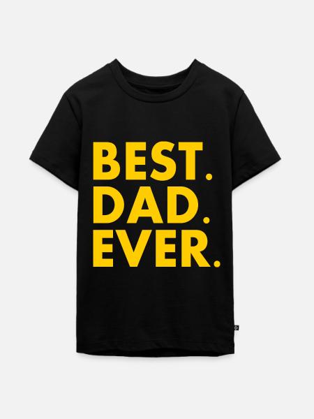 Best dad ever - Teenager Premium Bio T-Shirt - Schwarz