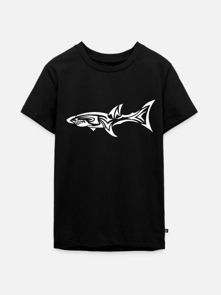 Hai w - Teenager Premium Bio T-Shirt - Schwarz