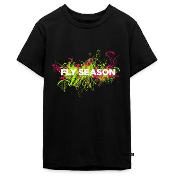 Saison de vol Parapente - T-shirt Premium bio Ado - noir - Devant - AI Model Teenager Male light (155cm)