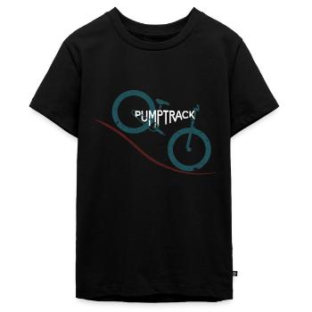 Pumptrack Dirt Bike Print - Teenager Premium Bio T-Shirt - Schwarz - Vorne - AI Model Teenager Male light (155cm)