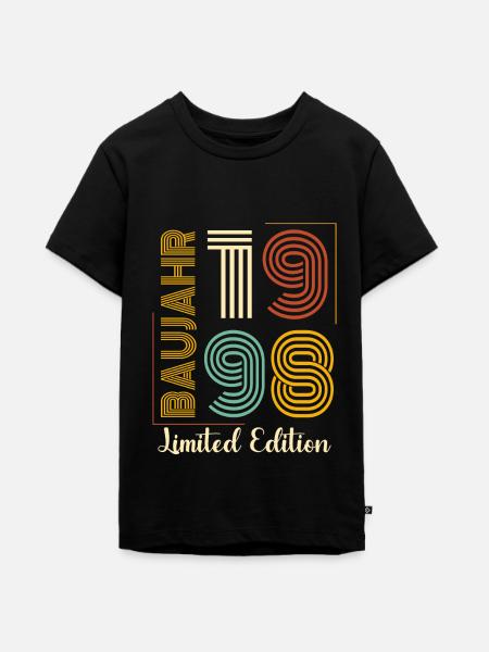 Baujahr 1998 - Teenager Premium Bio T-Shirt - Schwarz