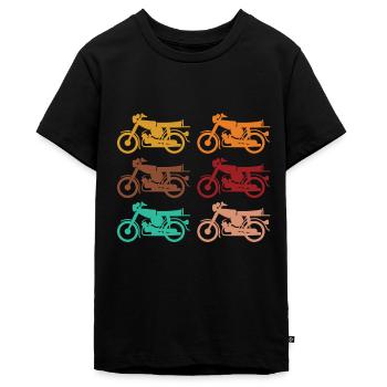 Simson S51 Moped Geschenk Shirt - Teenager Premium Bio T-Shirt - Schwarz - Vorne - AI Model Teenager Male light (155cm)