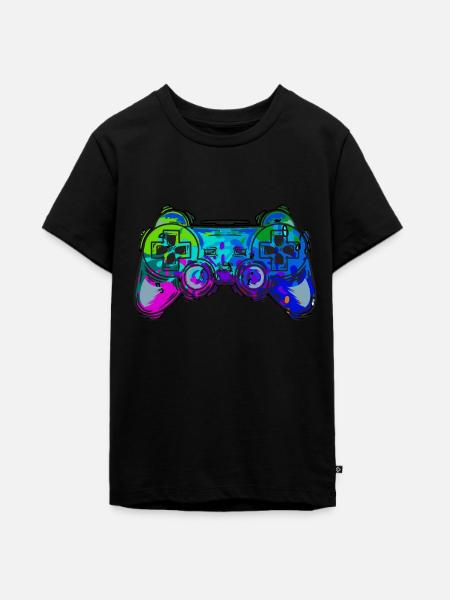 Game Controller Splash Gaming - Teenager Premium Bio T-Shirt - Schwarz