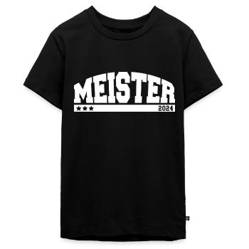 Meister 2024 - Teenager Premium Bio T-Shirt - Schwarz - Vorne - AI Model Teenager Male light (155cm)