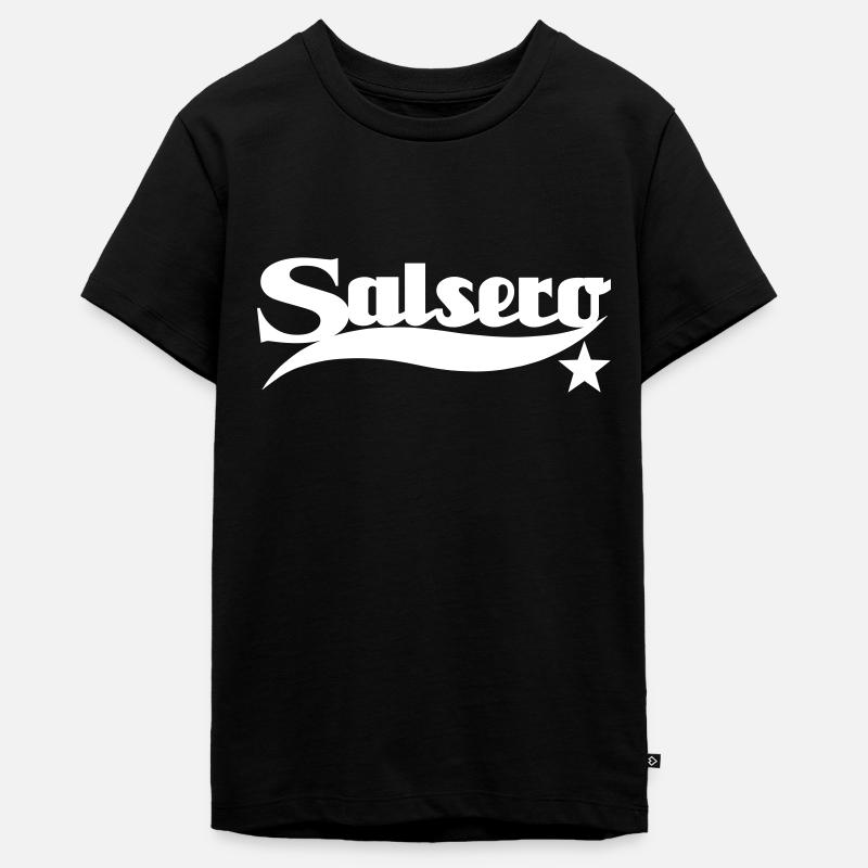 Salsero Men Salsa Dancer - Maglietta ecologica premium da ragazzi - nero