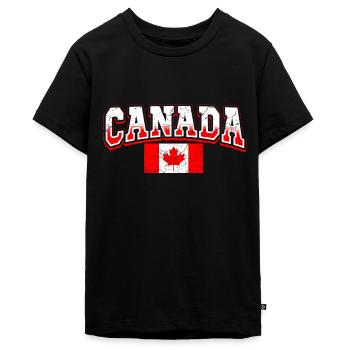 Kanada Fan - Teenager Premium Bio T-Shirt - Schwarz - Vorne - AI Model Teenager Male light (155cm)