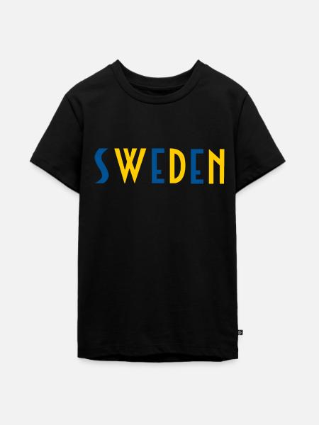 Schweden - Teenager Premium Bio T-Shirt - Schwarz