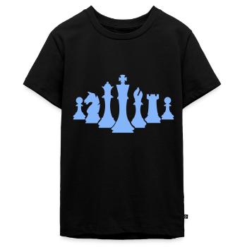 Pièces d’échecs Échecs - T-shirt Premium bio Ado - noir - Devant - AI Model Teenager Male light (155cm)