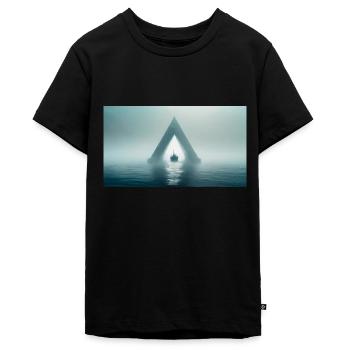 gruselige mythische Orte – Bermuda-Dreieck - Teenager Premium Bio T-Shirt - Schwarz - Vorne - AI Model Teenager Male light (155cm)