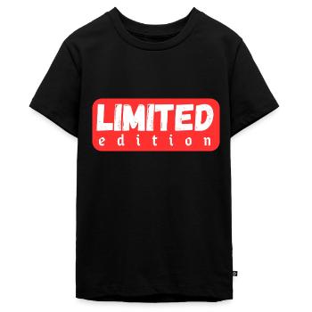 Limited edition - Teenager Premium Organic T-Shirt - black - Front - AI Model Teenager Male light (155cm)