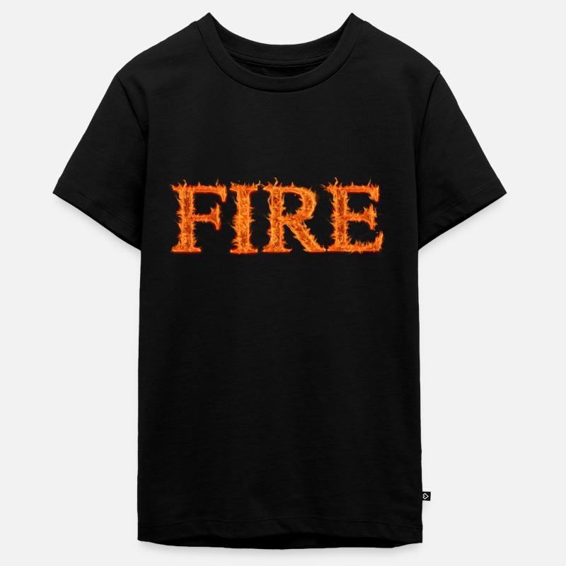 Conception de texte enflammé - T-shirt Premium bio Ado - noir