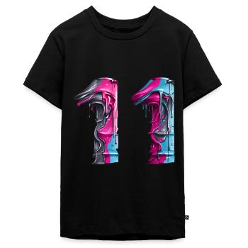NO. 11 NUMERO 11 FANTASTICO 11° COMPLEANNO - Maglietta ecologica premium da ragazzi - nero - Fronte - AI Model Teenager Male light (155cm)
