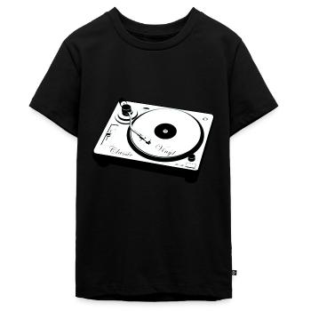 Record player Turntable - Teenager Premium Organic T-Shirt - black - Front - AI Model Teenager Male light (155cm)