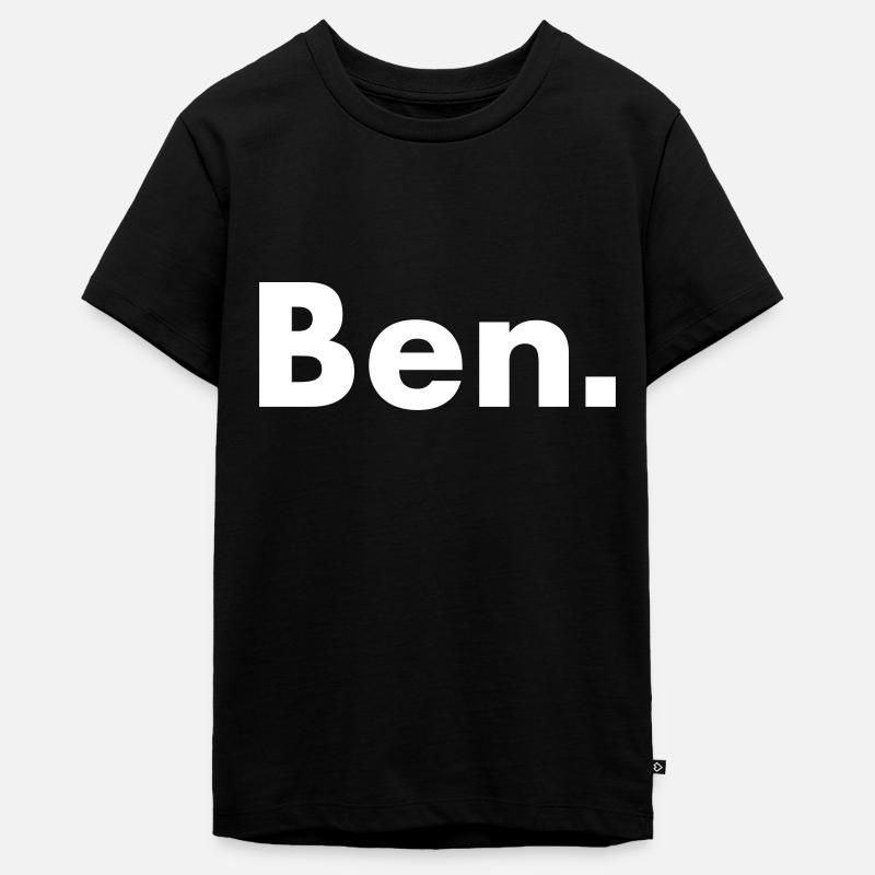 Ben - Nom - Ecriture - Benoît - Benjamin - T-shirt Premium bio Ado - noir