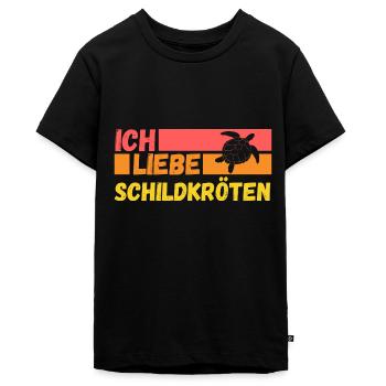Schildkröte Schildkröten - Teenager Premium Bio T-Shirt - Schwarz - Vorne - AI Model Teenager Male light (155cm)