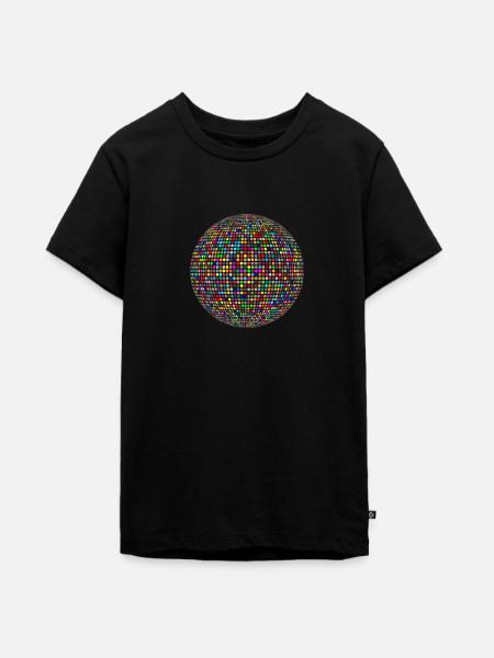 Diskokugel - Teenager Premium Bio T-Shirt - Schwarz