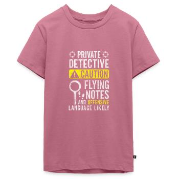 Detective Examining Sleuth Hat - Teenager Premium Organic T-Shirt - mauve - Front - AI Model Teenager Male light (155cm)