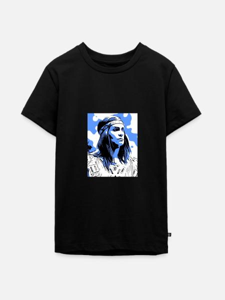 Winnetou - Teenager Premium Bio T-Shirt - Schwarz