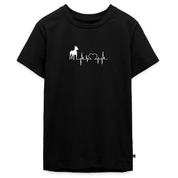 Deutscher Pinscher Geschenk Shirt - Teenager Premium Bio T-Shirt - Schwarz - Vorne - AI Model Teenager Male light (155cm)