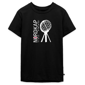 North Cape AT THE END OF THE WORLD Norway Norway - Teenager Premium Organic T-Shirt - black - Front - AI Model Teenager Male light (155cm)
