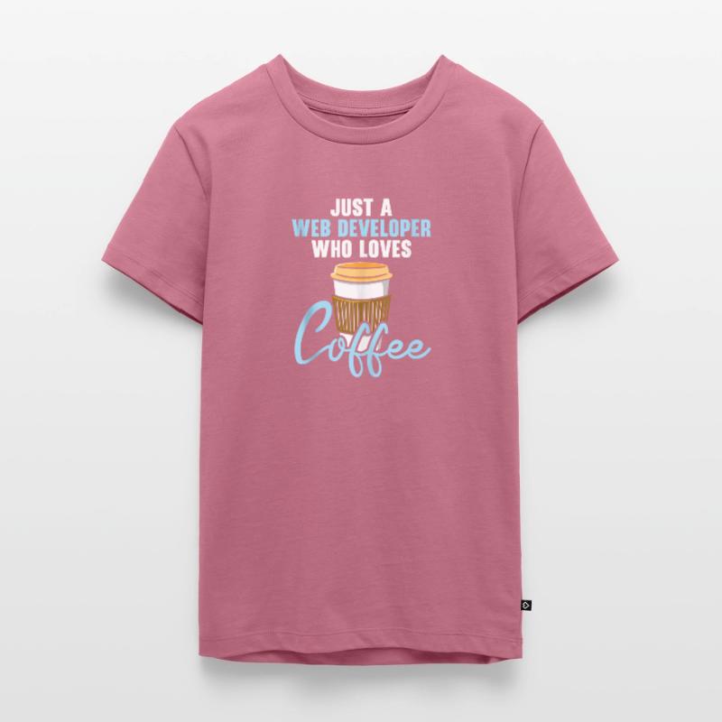 Website Development Coffee Web Developer Programme Teenager Premium Bio T-Shirt