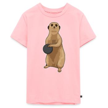 Suricate Boule de bowling - T-shirt Premium bio Ado - rose - Devant