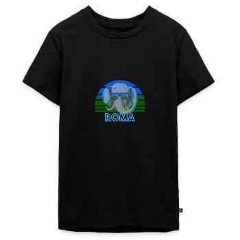 Rom - T-shirt Premium bio Ado - noir - Devant - AI Model Teenager Male light (155cm)