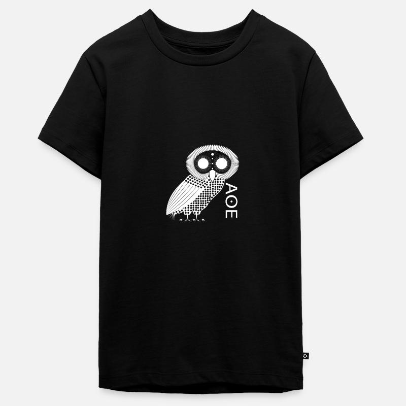 Hibou d’Athéna - T-shirt Premium bio Ado - noir