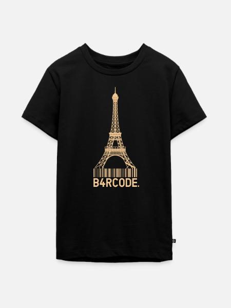 B4RCODE. Paris - Teenager Premium Bio T-Shirt - Schwarz