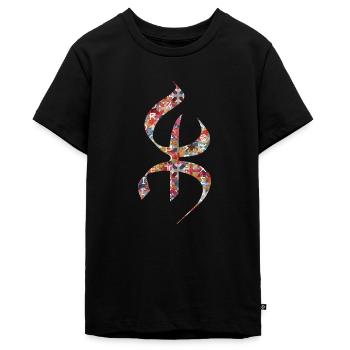 BERBERE KABYLE MOTIF KABYLE - T-shirt Premium bio Ado - noir - Devant - AI Model Teenager Male light (155cm)