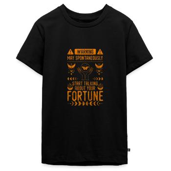 Fortune Teller Esotericism Cards Magic - Teenager Premium Organic T-Shirt - black - Front - AI Model Teenager Male light (155cm)