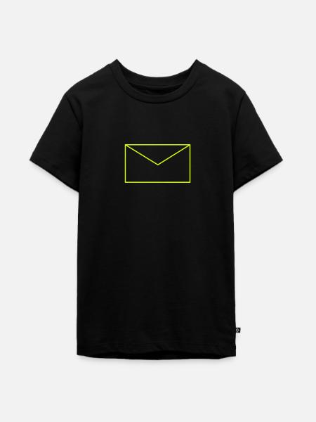 Brief Umschlag Vektor - Teenager Premium Bio T-Shirt - Schwarz