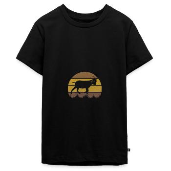 Ziege - Teenager Premium Bio T-Shirt - Schwarz - Vorne - AI Model Teenager Male light (155cm)
