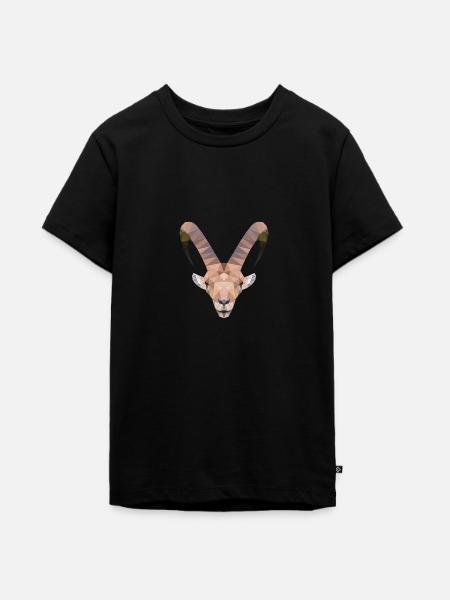 Alpen Steinbock - Teenager Premium Bio T-Shirt - Schwarz