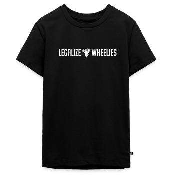 LEGALIZE WHEELIES - Teenager Premium Organic T-Shirt - black - Front - AI Model Teenager Male light (155cm)