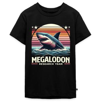 Megalodon-Forschungsteam | Oceanic Explorer Taucher - Teenager Premium Bio T-Shirt - Schwarz - Vorne - AI Model Teenager Male light (155cm)