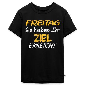 Vendredi Proverbes - T-shirt Premium bio Ado - noir - Devant - AI Model Teenager Male light (155cm)