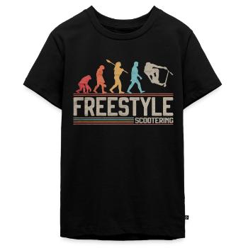 Freestyle Scooter Evolution Trottinette Freestyle - T-shirt Premium bio Ado - noir - Devant - AI Model Teenager Male light (155cm)