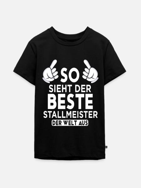 Stallmeister Spruch - Teenager Premium Bio T-Shirt - Schwarz