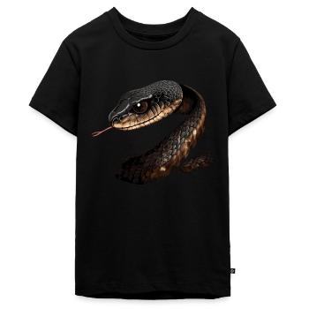 Schlange - Teenager Premium Bio T-Shirt - Schwarz - Vorne - AI Model Teenager Male light (155cm)