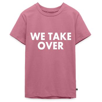 We take over - Teenager Premium Bio T-Shirt - Mauve - Vorne - AI Model Teenager Male light (155cm)