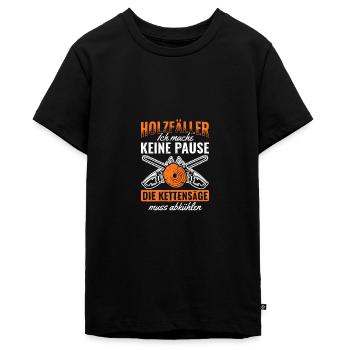Kettensäge - Teenager Premium Bio T-Shirt - Schwarz - Vorne - AI Model Teenager Male light (155cm)