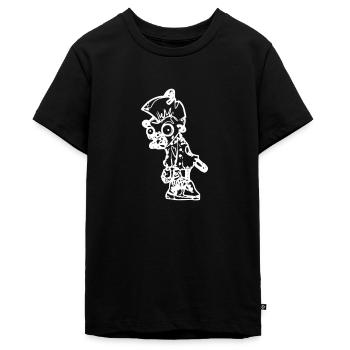 Punker Alien - Teenager Premium Bio T-Shirt - Schwarz - Vorne - AI Model Teenager Male light (155cm)