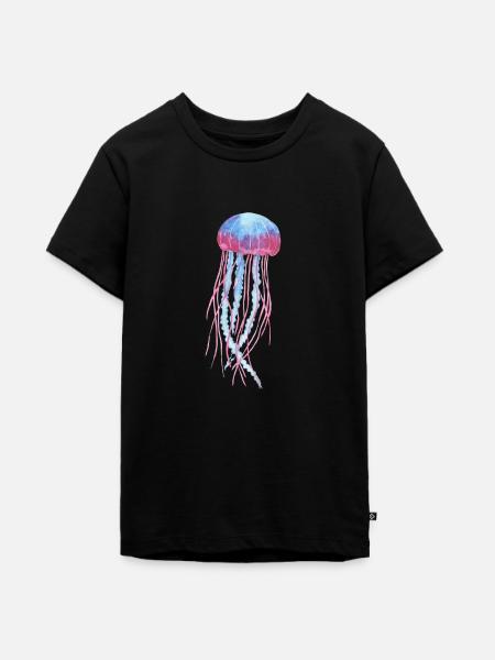 Qualle - Teenager Premium Bio T-Shirt - Schwarz