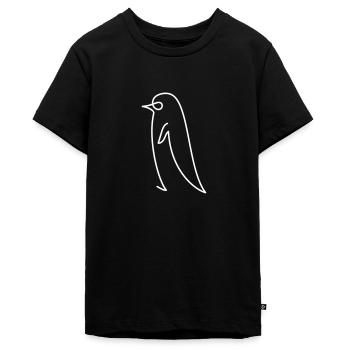 Abstrakter Pinguin - Teenager Premium Bio T-Shirt - Schwarz - Vorne - AI Model Teenager Male light (155cm)