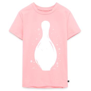 Bowling Pins Skizze - Teenager Premium Bio T-Shirt - Rosa - Vorne