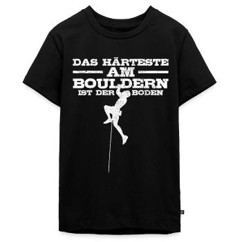 Bouldern - Teenager Premium Bio T-Shirt - Schwarz - Vorne - AI Model Teenager Male light (155cm)