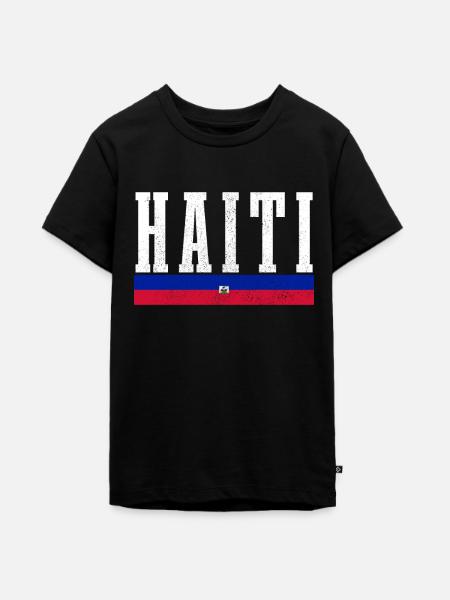 Haiti - Teenager Premium Bio T-Shirt - Schwarz